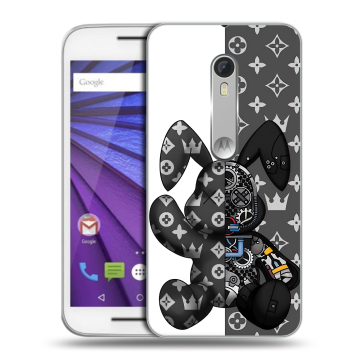 Пластиковый чехол на Lenovo Moto G с принтом Луи робот