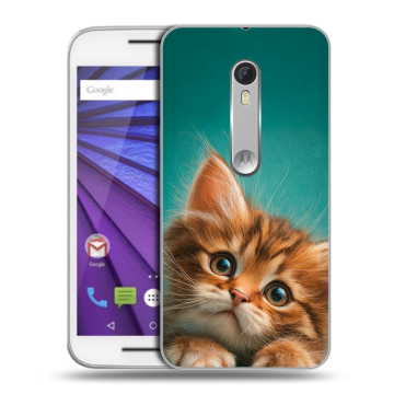 Пластиковый чехол на Lenovo Moto G с принтом котенок