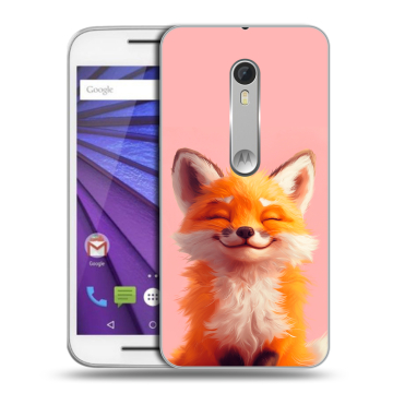 Пластиковый чехол на Lenovo Moto G с принтом милая лиса
