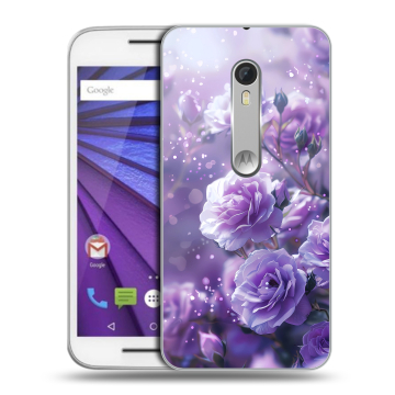 Пластиковый чехол на Lenovo Moto G с принтом Розы цветы