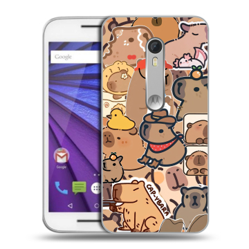 Пластиковый чехол на Lenovo Moto G с принтом капибара