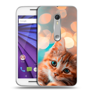 Пластиковый чехол на Lenovo Moto G с принтом котик