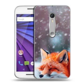 Пластиковый чехол на Lenovo Moto G с принтом лиса