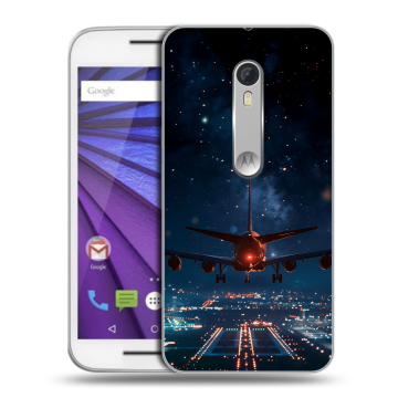Пластиковый чехол на Lenovo Moto G с принтом самолет