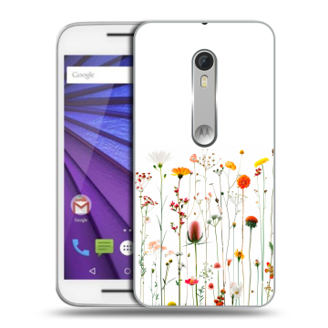 Пластиковый чехол на Lenovo Moto G с принтом цветы