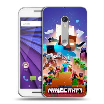 Пластиковый чехол на Lenovo Moto G с принтом Майнкрафт Minecraft