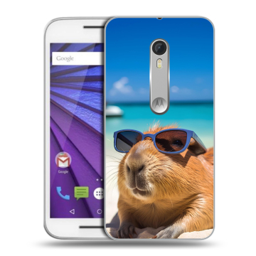 Пластиковый чехол на Lenovo Moto G с принтом Капибара