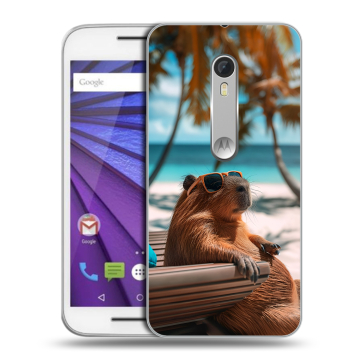 Пластиковый чехол на Lenovo Moto G с принтом Капибара
