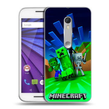 Пластиковый чехол на Lenovo Moto G с принтом Майнкрафт