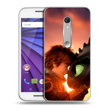 Пластиковый чехол на Lenovo Moto G с принтом Как приручить дракона