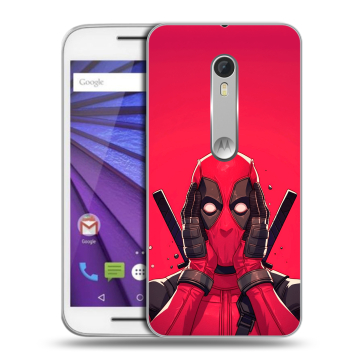 Пластиковый чехол на Lenovo Moto G с принтом Дедпул Deadpool