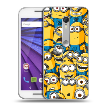 Пластиковый чехол на Lenovo Moto G с принтом Миньоны