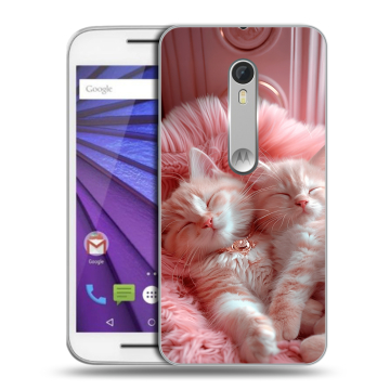 Пластиковый чехол на Lenovo Moto G с принтом котята котики