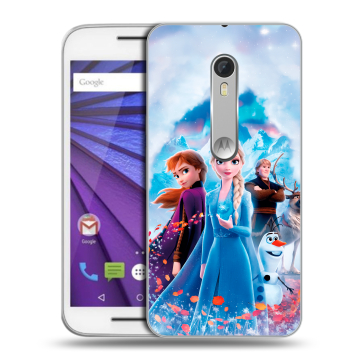 Пластиковый чехол на Lenovo Moto G с принтом Холодное сердце Frozen