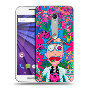 Пластиковый чехол на Lenovo Moto G с принтом Рик и Морти Rick Morty