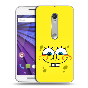 Пластиковый чехол на Lenovo Moto G с принтом спанчбоб спанч боб