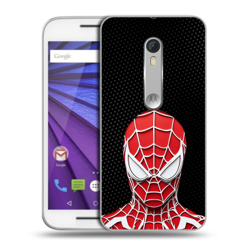 Пластиковый чехол на Lenovo Moto G с принтом человек паук spiderman