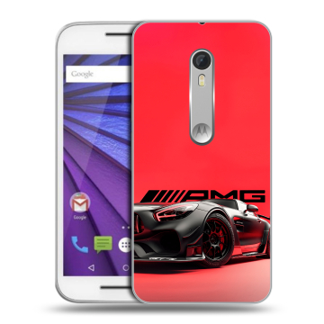 Пластиковый чехол на Lenovo Moto G с принтом Мерседес Mercedes AMG