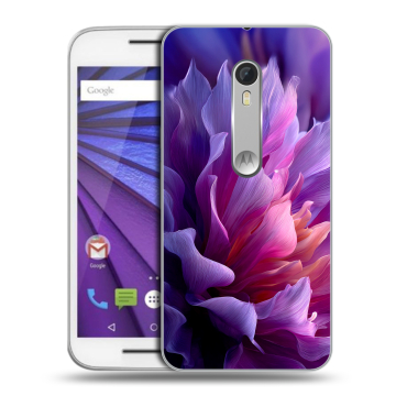 Пластиковый чехол на Lenovo Moto G с принтом женский цветы