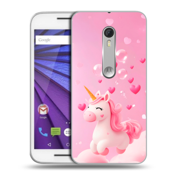 Пластиковый чехол на Lenovo Moto G с принтом Единорог