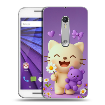 Пластиковый чехол на Lenovo Moto G с принтом для девочек