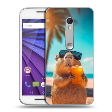 Пластиковый чехол на Lenovo Moto G с принтом Капибара