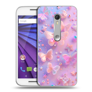 Пластиковый чехол на Lenovo Moto G с принтом Бабочки