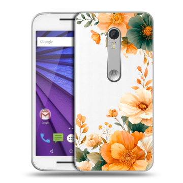 Пластиковый чехол на Lenovo Moto G с принтом Цветы принт