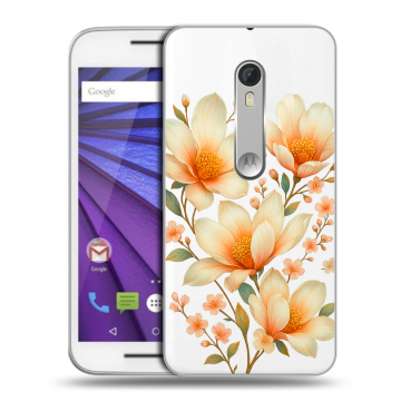 Пластиковый чехол на Lenovo Moto G с принтом Цветы