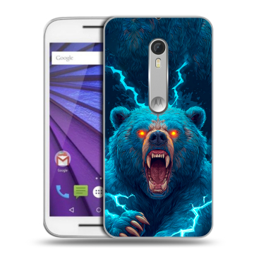 Пластиковый чехол на Lenovo Moto G с принтом Медведь