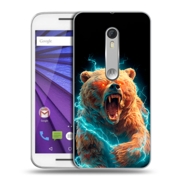 Пластиковый чехол на Lenovo Moto G с принтом Медведь