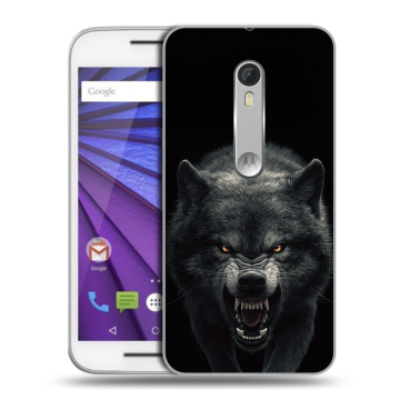 Пластиковый чехол на Lenovo Moto G с принтом Волк