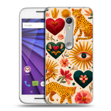 Пластиковый чехол на Lenovo Moto G с принтом Модный принт