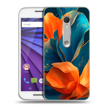 Пластиковый чехол на Lenovo Moto G с принтом Цветы
