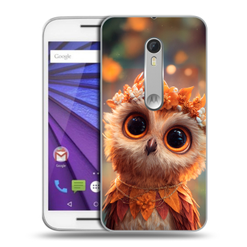 Пластиковый чехол на Lenovo Moto G с принтом Милая сова