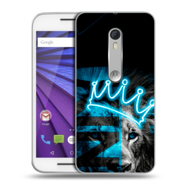Пластиковый чехол на Lenovo Moto G с принтом Король лев