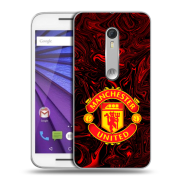 Пластиковый чехол на Lenovo Moto G с принтом Manchester United