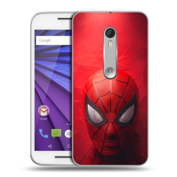 Пластиковый чехол на Lenovo Moto G с принтом Spiderman Человек паук