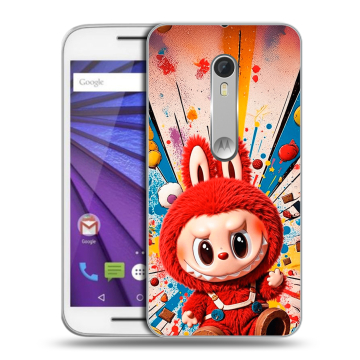 Пластиковый чехол на Lenovo Moto G с принтом Labubu Лабубу