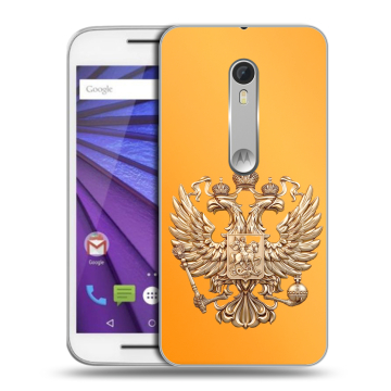 Пластиковый чехол на Lenovo Moto G с принтом Герб Флаг России