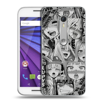 Пластиковый чехол на Lenovo Moto G с принтом Ahegao Ахегао Аниме
