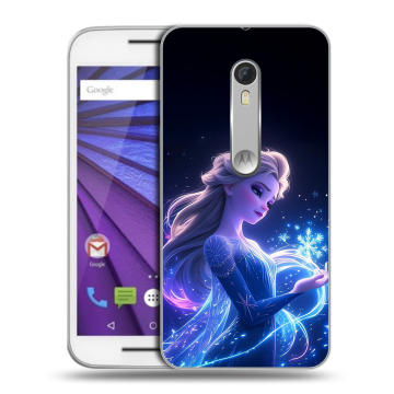 Пластиковый чехол на Lenovo Moto G с принтом Холодное сердце Frozen