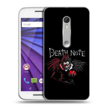 Пластиковый чехол на Lenovo Moto G с принтом Death note Тетрадь смерти