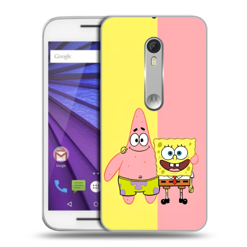 Пластиковый чехол на Lenovo Moto G с принтом Спанч боб Спанчбоб