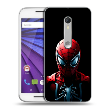 Пластиковый чехол на Lenovo Moto G с принтом Spiderman Человек паук