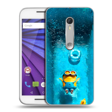 Пластиковый чехол на Lenovo Moto G с принтом Миньоны