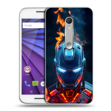Пластиковый чехол на Lenovo Moto G с принтом IronMan Железный человек