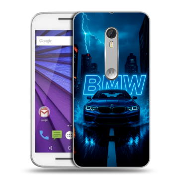 Пластиковый чехол на Lenovo Moto G с принтом BMW БМВ
