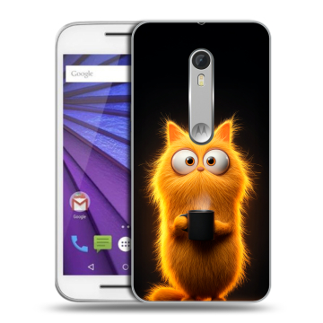 Пластиковый чехол на Lenovo Moto G с принтом Смешной кот