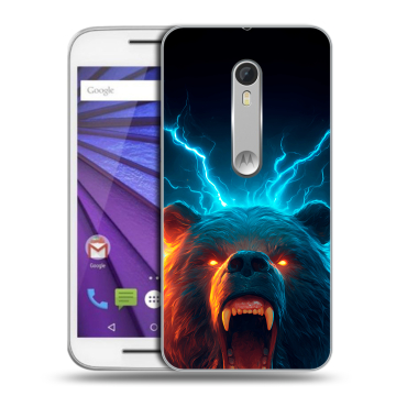 Пластиковый чехол на Lenovo Moto G с принтом Медведь